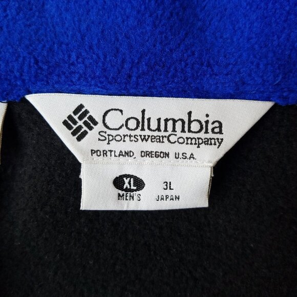 Columbia XL Full Zip Fleece Blue Black Jacket - Picture 5 of 13